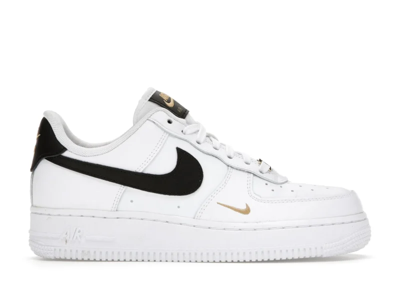 Nike Air Force 1 "Black Gold Mini Swoosh"