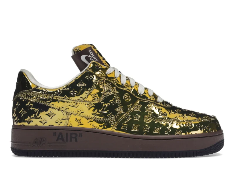 Nike Air Force 1 x Louis Vuitton x Off-White "Metallic Gold"